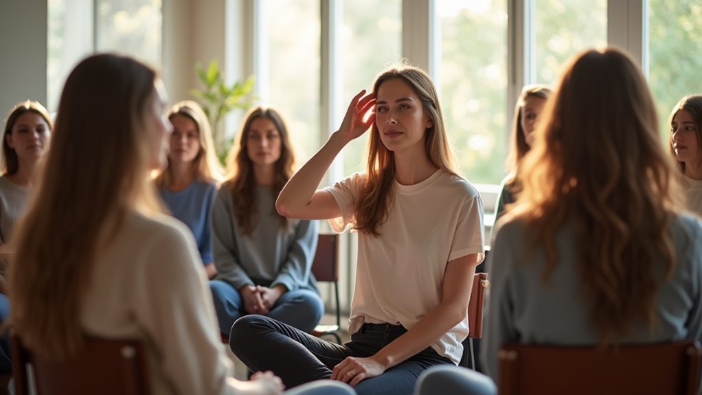 tapping for speech confidence