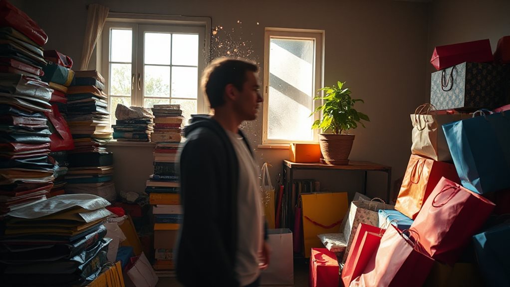 compulsive shopping leads isolation