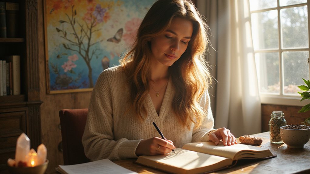 morning present tense sensory journaling